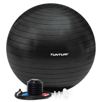 Vingrošanas bumba TUNTURI Antiburst Black, 55-90 c