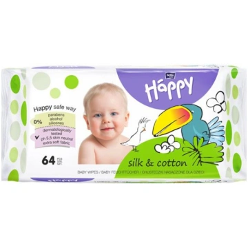 Mitrās salvetes Bella Happy "Silk&Cotton" 64gab