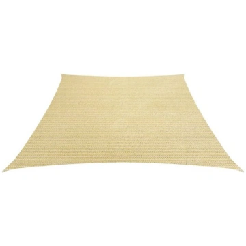 VidaXL saulessargs, 160 g/m², bēšs, 4/5x3 m, HDPE