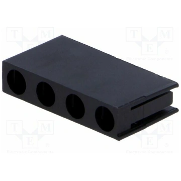 LED housing; 3mm; polyamide; angular; black; UL94V