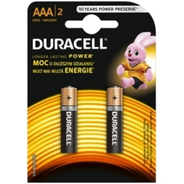 Baterijas Duracell AAA 1.5V Alkaline 2pack. LR03/M