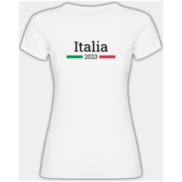 Itālijas karoga dizaina t-krekls sievietēm “Italia
