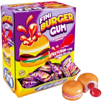 Košļājamā gumija FINI Burger, 200gab, 1kg