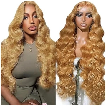 Ķermeņa viļņu cilvēka matu parūka Blond 4x1 Lace #
