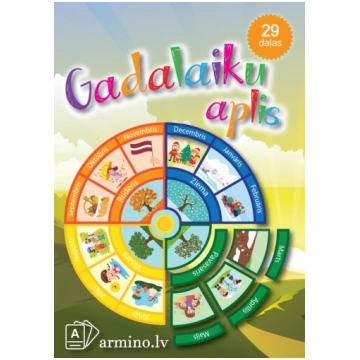 Printējama lielā puzle "Gadalaiku aplis"