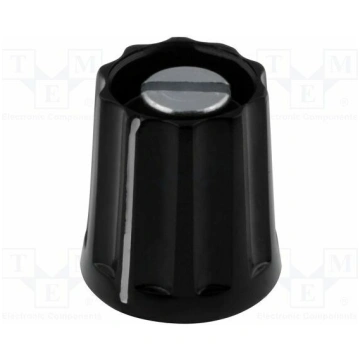 Knob; with pointer; plastic; Øshaft: 3mm; Ø11.8x13