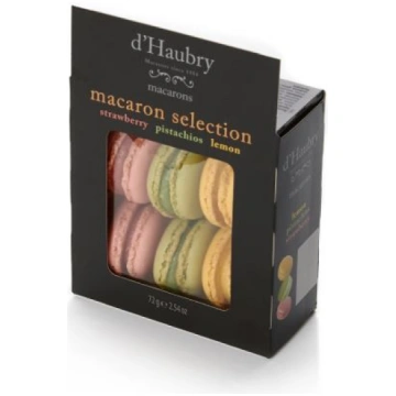 Cepumi D"HAUBRY Macaroons pistācijas, citronu un z