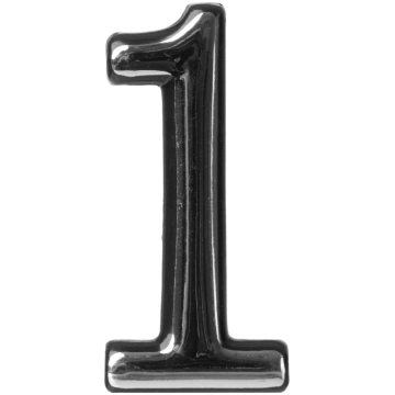 Durvju numurs CR 1, 5 cm, plastmasa, hroma krās