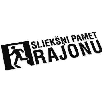 Sliekšņi pamet rajonu - 20 cm X 5 cm / Melns