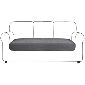 Stretch Sofa Seat Cushion Cover, Velvet Seat Cushi