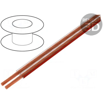 Wire: loudspeaker cable | 2x4mm2 | stranded | Cu |