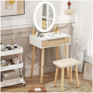YU YUSING Dressing Table with Lighting, Dressing T