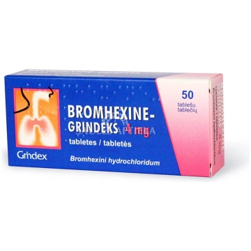 BROMHEXINE GRINDEKS 8 mg tabletes, N50
