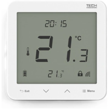TECH Istabas termostats EU-R-8s PLUS, bezvadu, bal