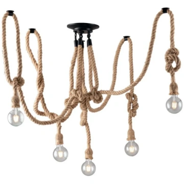 ROPE Pendant Lamp 5 LED Lights (E27) 250 cm In Hem
