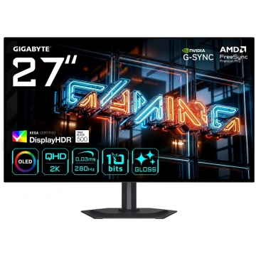 GIGABYTE MO27Q28GR 27” Glossy WOLED QHD Gaming Mon