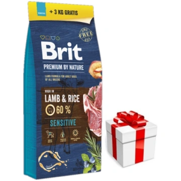 BRIT Premium By Nature Sensitive Lamb 15kg+3kg uni