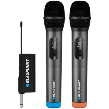Bezvadu mikrofons Blaupunkt UHF WM60UDB, melna krā