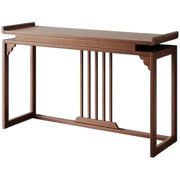 Console Table with Curved Edge, Narrow Chinese Con