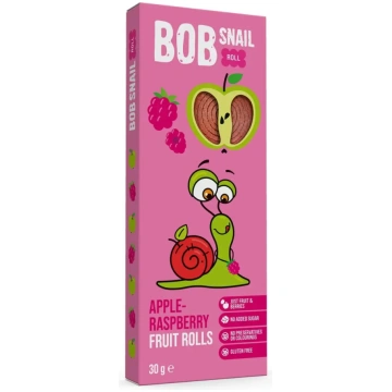 Bob Snail Apple and raspberry rolls, 30g 450-27776