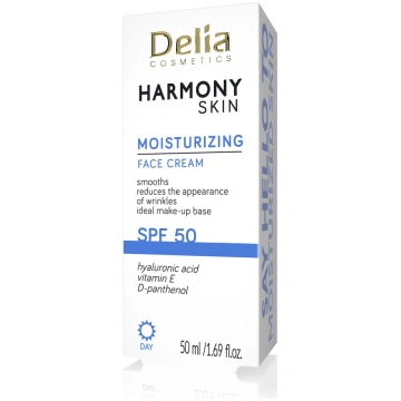DELIA HARMONY SKIN mitrinošs sejas krēms SPF 50
