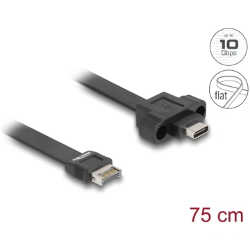 Delock USB 10 Gbps Flat Cable Type-E Key A 20 pin 