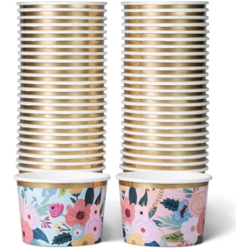 Prims & Flourish papīra saldējuma bļodas, 50 iepak