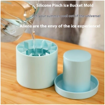 1Pc Silicone Ice Cube Tray, Quick Freeze Flexible 