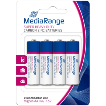 BATTERY CARBON-ZINC AA 1.5V/4PCS MRBAT144 MEDIARAN
