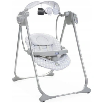 Mazuļu šūpuļkrēsls Chicco Polly Swing Up, pelēka k