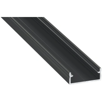 DUAL alumīnija profils LED lentēm - melns - 2m Lum