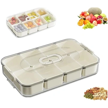 Uzkodu plate ar 8 nodalījumiem, uzkodu trauks ar c