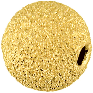 Boule laser 2 trous, 6 mm, Or jaune 9k