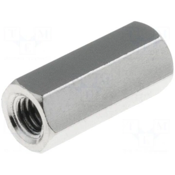 Screwed spacer sleeve | Int.thread: M3 | 12mm | he