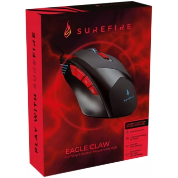 Spēļu pele SureFire Eagle Claw, optiskā, 3200 DPI,