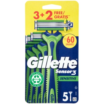 Gillette Sensor 3 Sensitive Rasoio da Uomo Usa e G