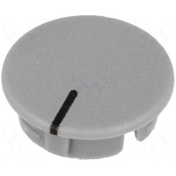 Cap | ABS | grey | push-in | Pointer: black | roun