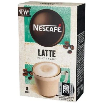 NESCAFE Latte šķīstošās kafijas dzēriens 120g (8) 