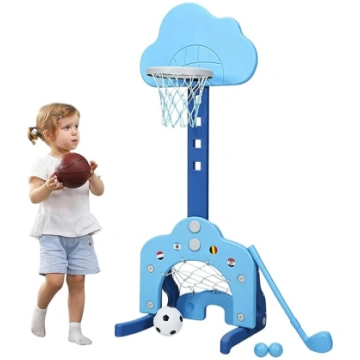 COSTWAY 3-in-1 bērnu basketbola grozs, basketbola 