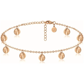Good.Designs Anklets ar kaltām plāksnītēm, nerūsēj