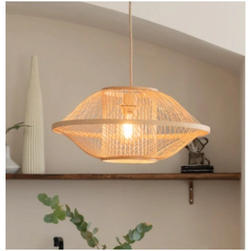 GOOD & MOJO piekaramā lampa Maui, dabiska, Ø 50 cm