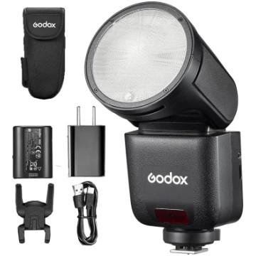 Godox V1 Mid F TTL Rundkopf-Kamera-Blitz 650 Volll