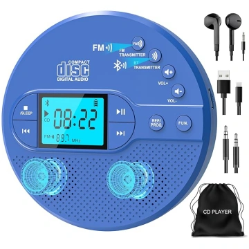 Bluetooth CD atskaņotājs pārnēsājams, Greadio Disc