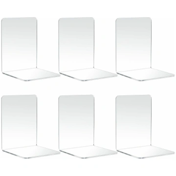 Grāmatu turētāji 6 gab. komplekts, caurspīdīgi pla