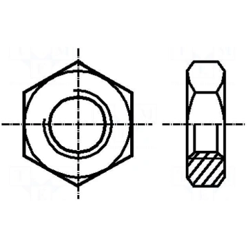 Nut | hexagonal | M3 | brass | Plating: without co