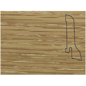 Koka grīdlīste 2,7m/60*22/rustic ozols Pedross