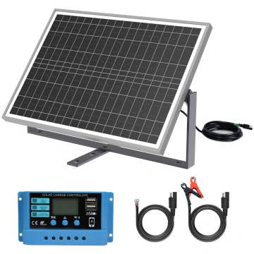 Solar panel 25W, 12V with accessories