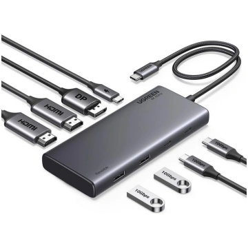 HUB USB Ugreen HUB UGREEN CM639 USB-C / 2xHDMI 4K6