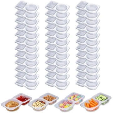 40 plastmasas kausu iepakojums ar vākiem Mazie tra