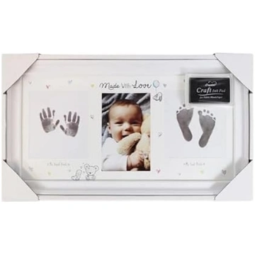 Baby Keepsake Footprint roku drukas foto rāmis tin